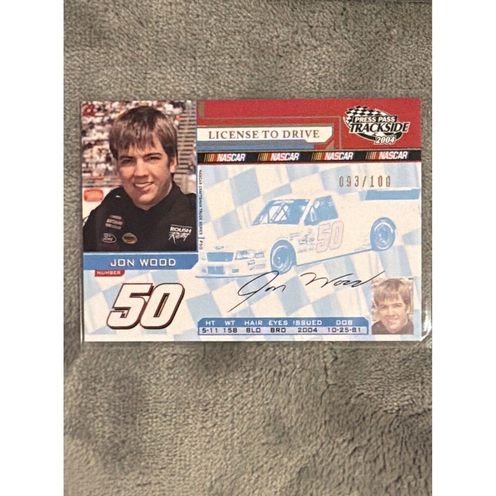 2004 Press Pass Trackside - License to Drive Jon Wood #95
